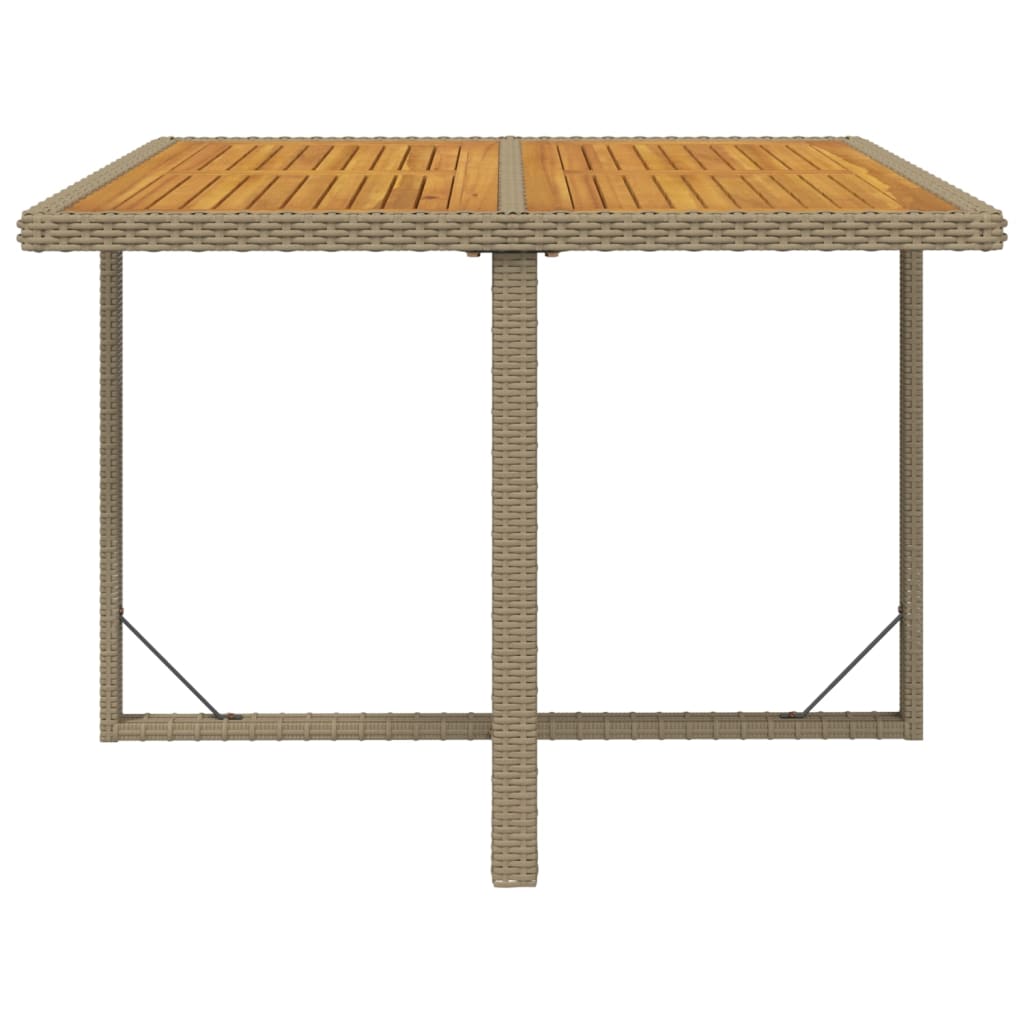 Set da Pranzo da Giardino 9 pz con Cuscini in Polyrattan Beige - homemem39