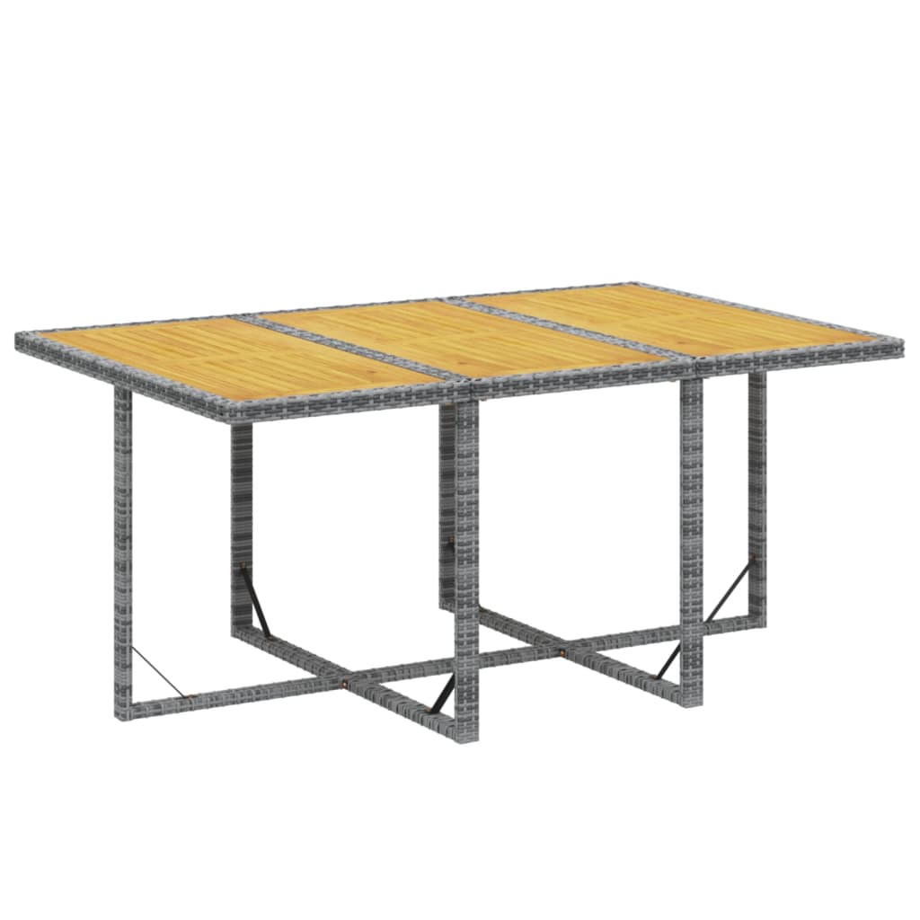 Set da Pranzo da Giardino 7 pz con Cuscini in Polyrattan Grigio | homemem39