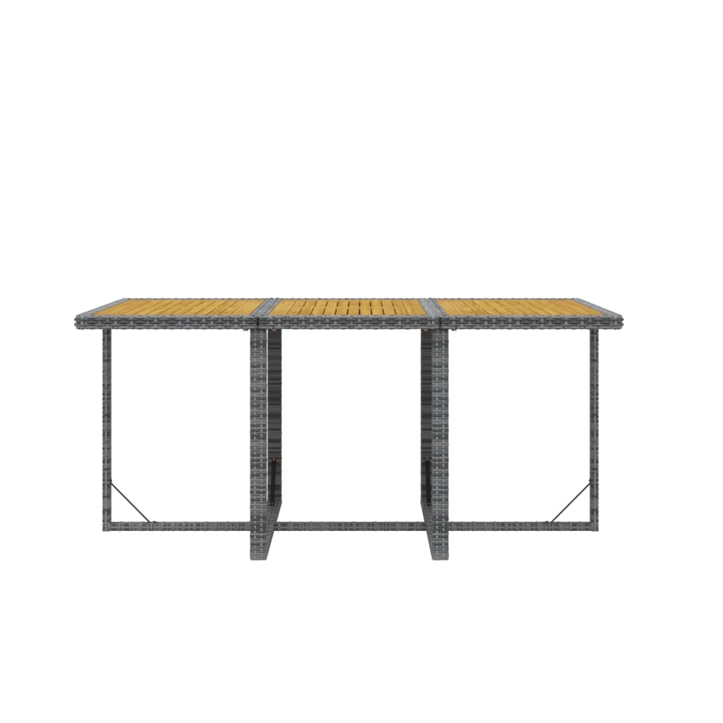 Set da Pranzo da Giardino 7 pz con Cuscini in Polyrattan Grigio | homemem39