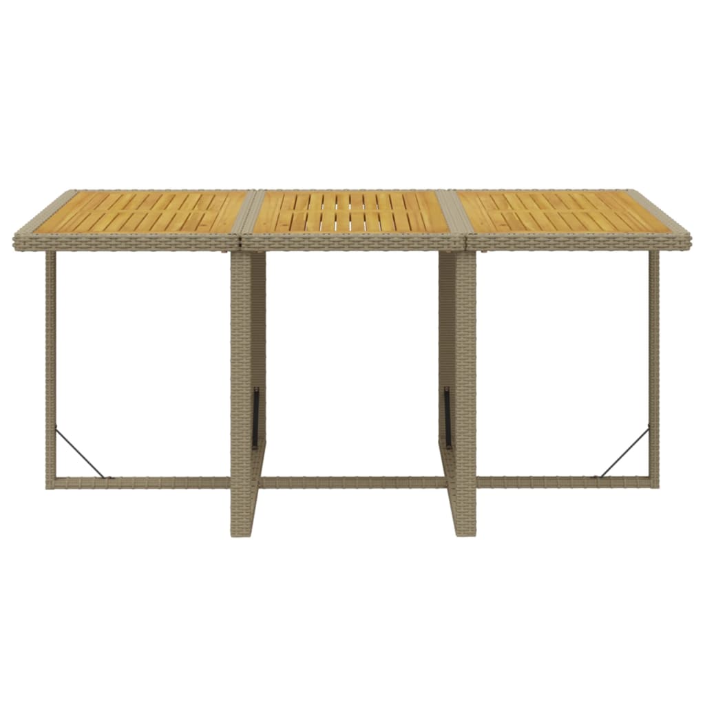 Set da Pranzo da Giardino 7 pz con Cuscini in Polyrattan Beige | homemem39