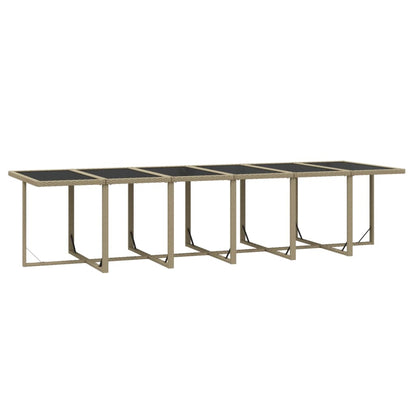 Set da Pranzo da Giardino 13 pz con Cuscini in Polyrattan Beige | homemem39