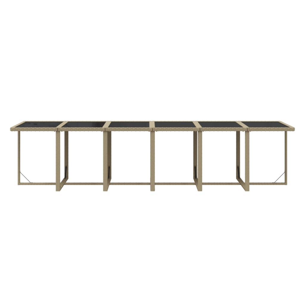 Set da Pranzo da Giardino 13 pz con Cuscini in Polyrattan Beige | homemem39
