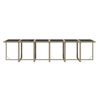 Set da Pranzo per Giardino 17pz con Cuscini in Polyrattan Beige | homemem39