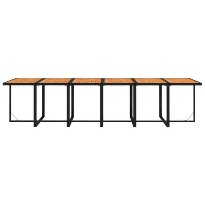Set da Pranzo per Giardino 13 pz con Cuscini in Polyrattan Nero | homemem39
