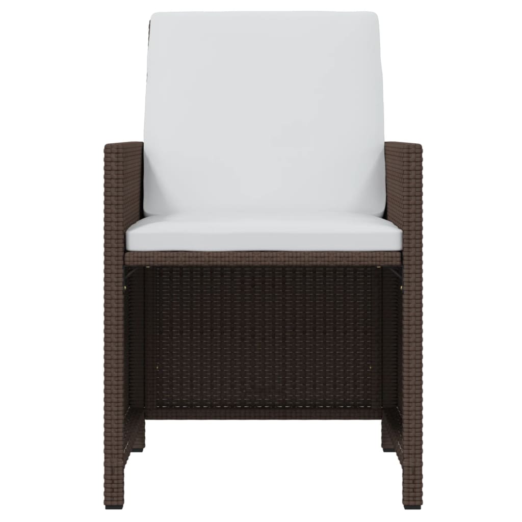Set da Pranzo per Giardino 21pz con Cuscini in Polyrattan Beige | homemem39