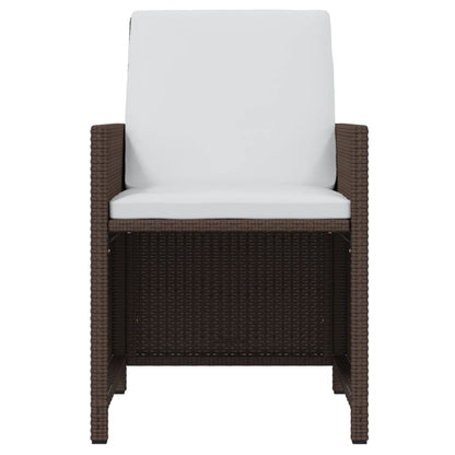 Set da Pranzo per Giardino 21pz con Cuscini in Polyrattan Beige | homemem39