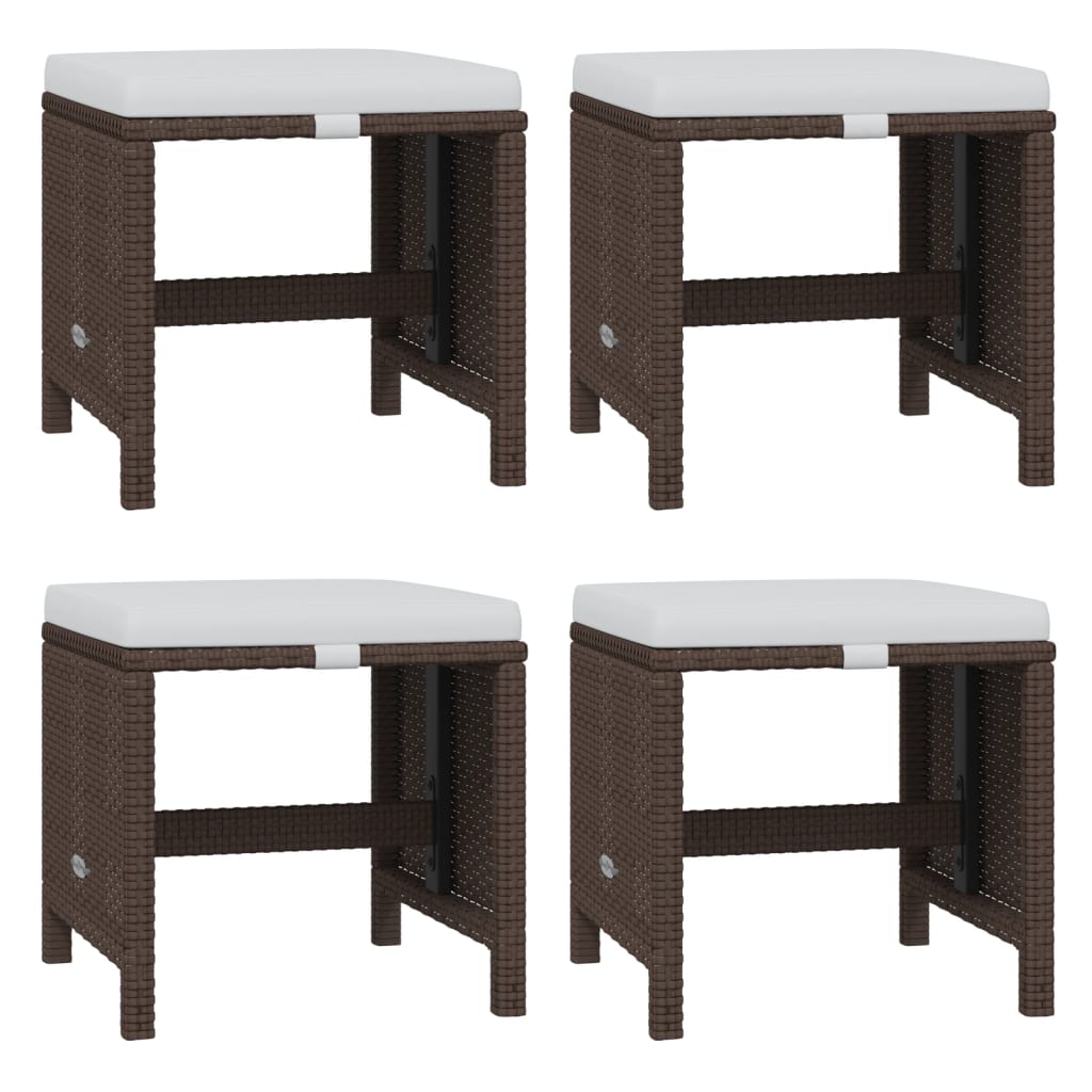 Set da Pranzo per Giardino 21pz con Cuscini in Polyrattan Beige | homemem39