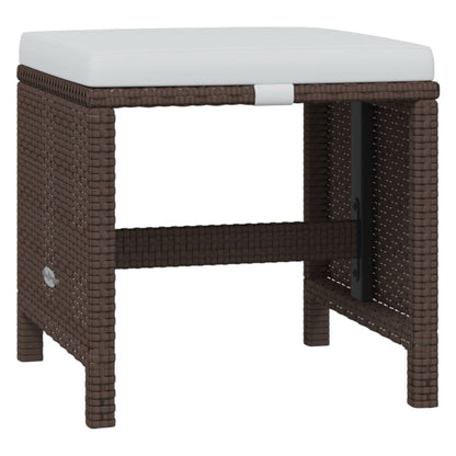 Set da Pranzo per Giardino 21pz con Cuscini in Polyrattan Beige | homemem39