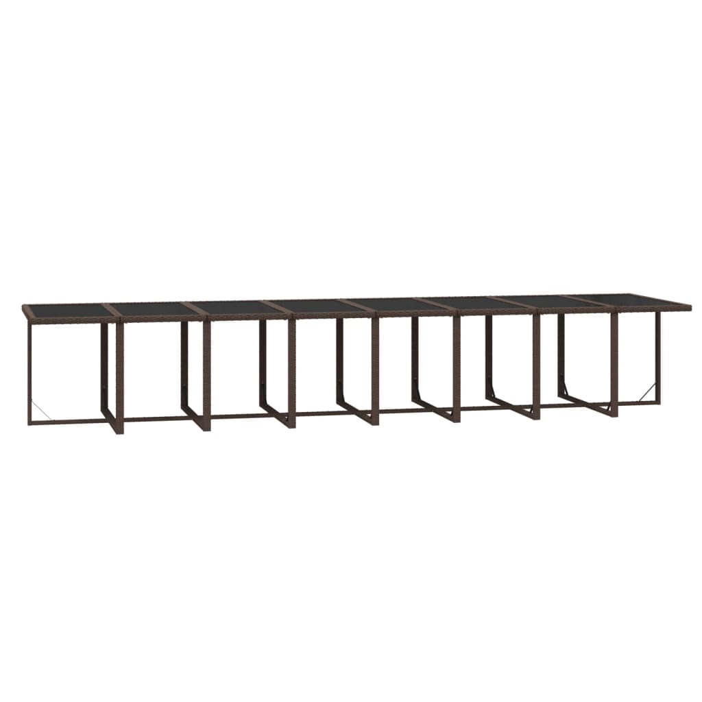 Set da Pranzo per Giardino 21pz con Cuscini in Polyrattan Beige | homemem39