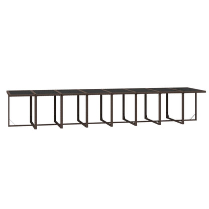 Set da Pranzo per Giardino 21pz con Cuscini in Polyrattan Beige | homemem39