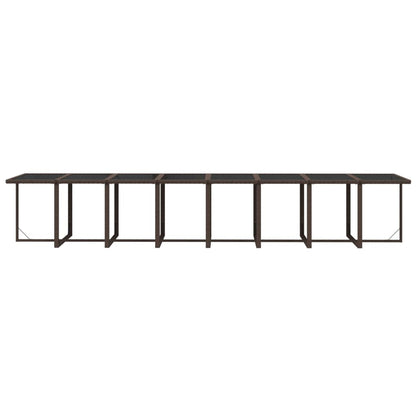 Set da Pranzo per Giardino 21pz con Cuscini in Polyrattan Beige | homemem39