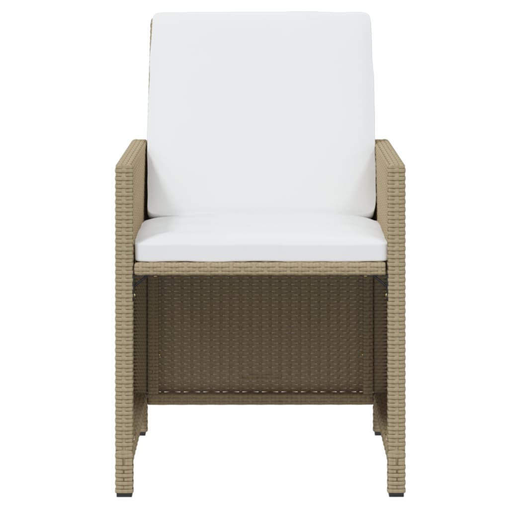 Set da Pranzo per Giardino 21pz con Cuscini in Polyrattan Beige | homemem39