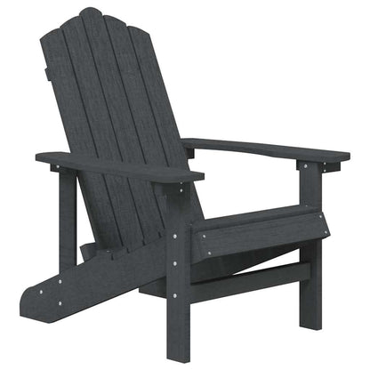 Sedie da Giardino Adirondack 2 pz in HDPE Antracite | homemem39