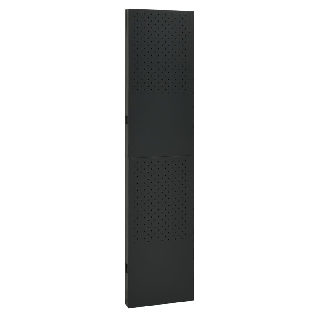Paravento a 4 Pannelli 2 pz Nero 160x180 cm in Acciaio | homemem39