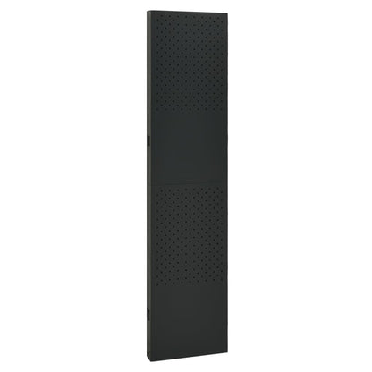 Paravento a 4 Pannelli 2 pz Nero 160x180 cm in Acciaio | homemem39