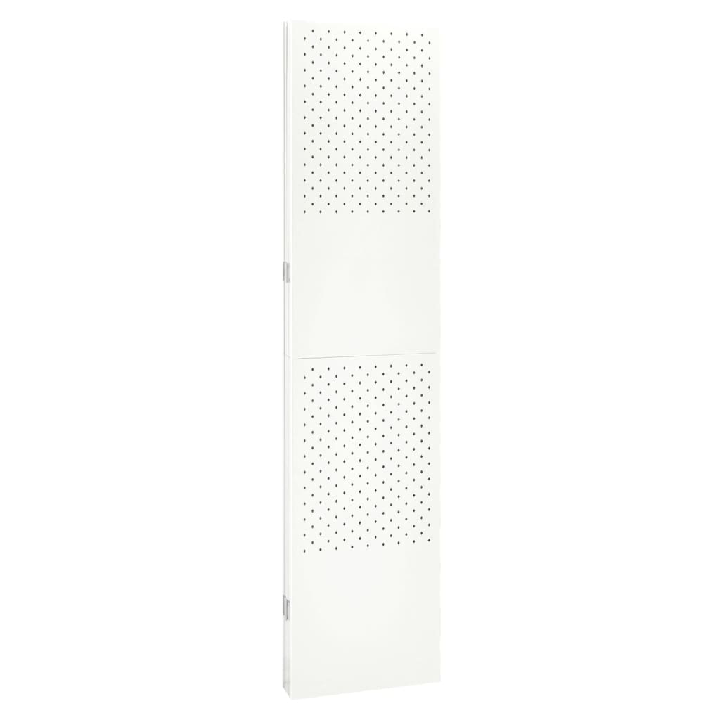 Paravento a 4 Pannelli 2 pz Bianco 160x180 cm in Acciaio | homemem39