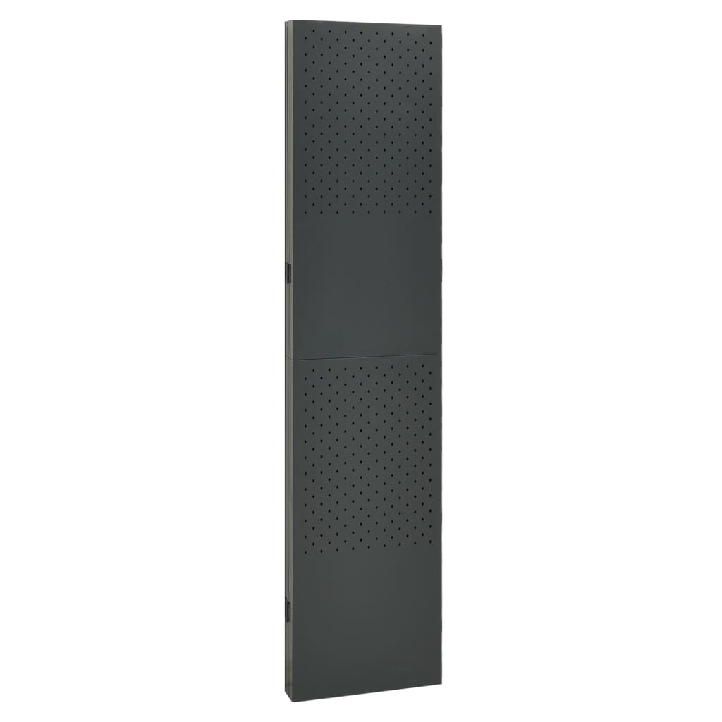 Paravento a 4 Pannelli 2 pz Antracite 160x180 cm in Acciaio | homemem39