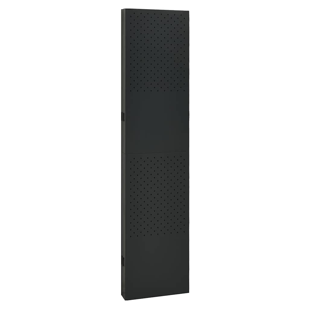 Paravento a 5 Pannelli 2 pz Nero 200x180 cm in Acciaio | homemem39