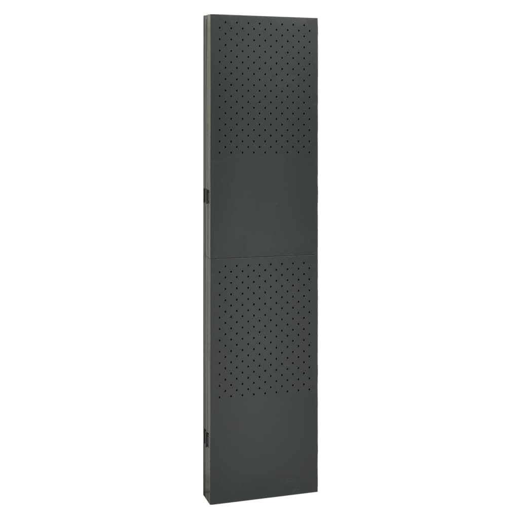Paravento a 5 Pannelli 2 pz Antracite 200x180 cm in Acciaio | homemem39