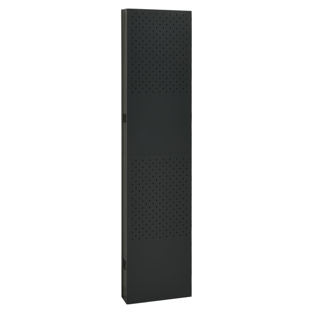 Paravento a 6 Pannelli 2 pz Nero 240x180 cm in Acciaio | homemem39