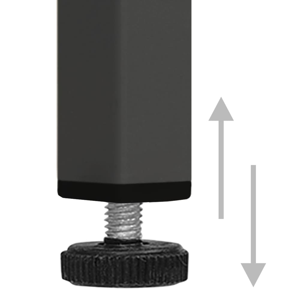 Comodini 2 pz Antracite 40x30x54,5 cm in Acciaio e Vetro | homemem39