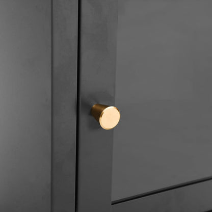 Comodini 2 pz Antracite 40x30x54,5 cm in Acciaio e Vetro | homemem39