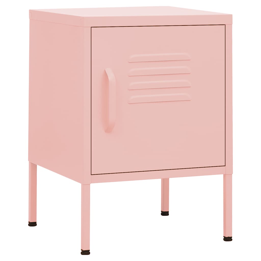 Comodini 2 pz Rosa 35x35x51 cm in Acciaio | homemem39
