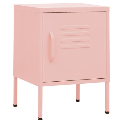Comodini 2 pz Rosa 35x35x51 cm in Acciaio | homemem39