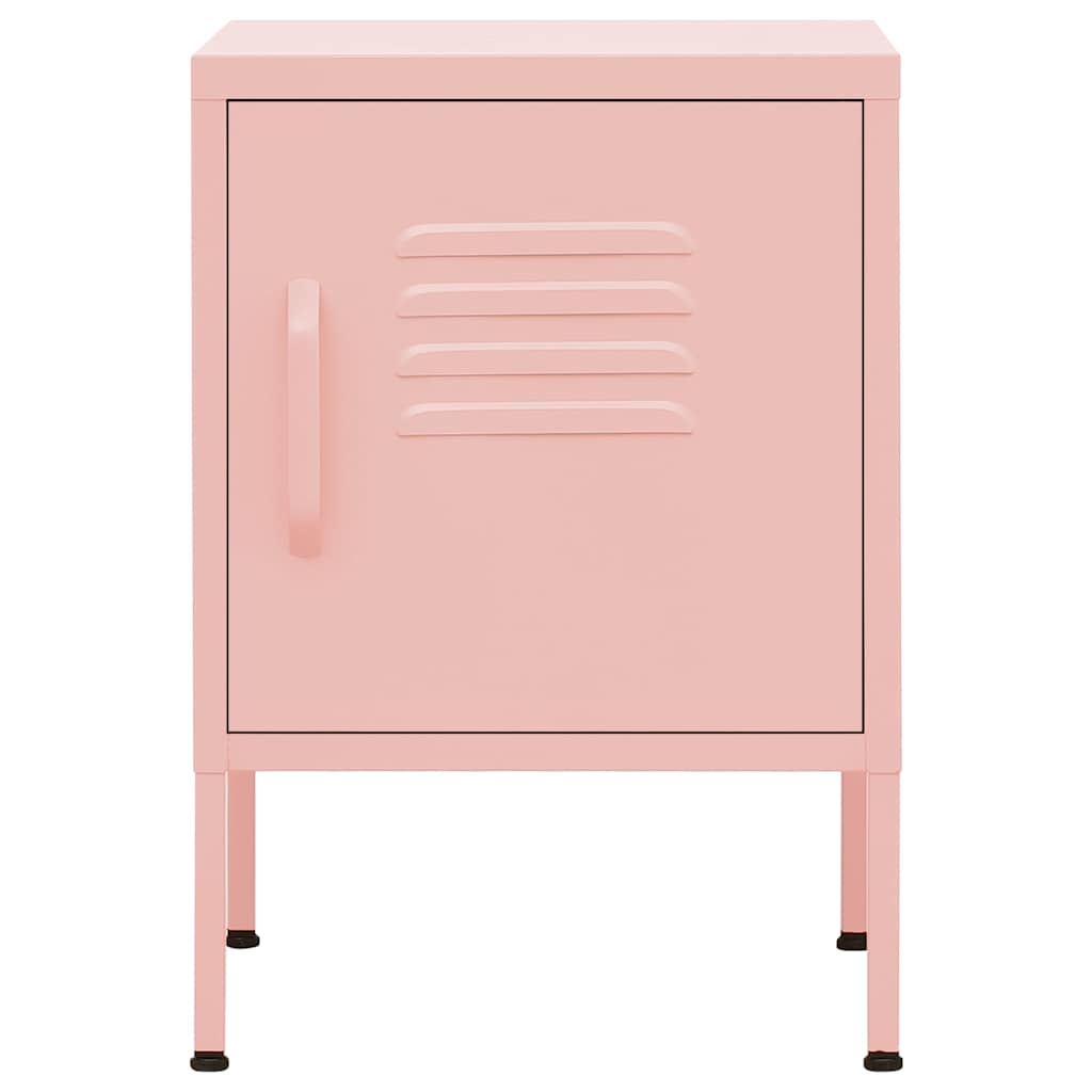 Comodini 2 pz Rosa 35x35x51 cm in Acciaio