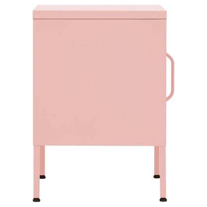 Comodini 2 pz Rosa 35x35x51 cm in Acciaio