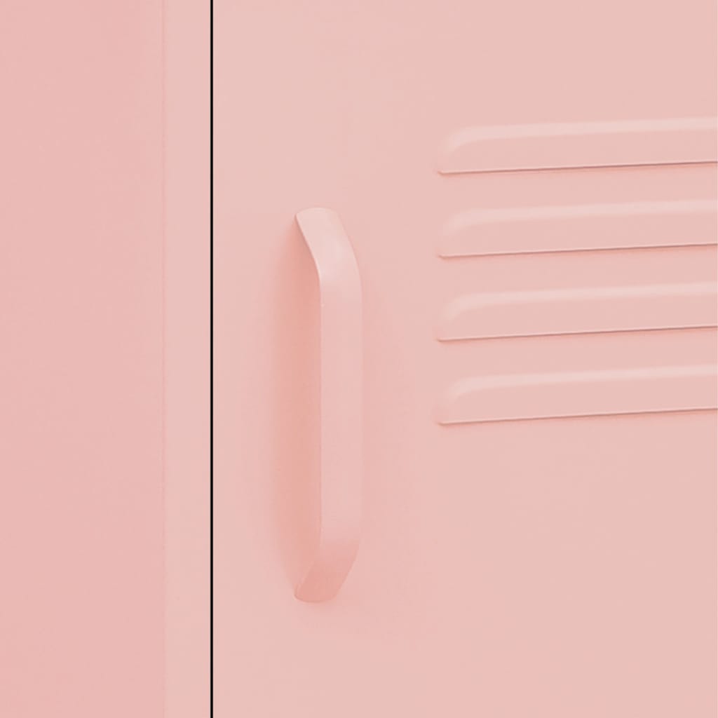 Comodini 2 pz Rosa 35x35x51 cm in Acciaio | homemem39