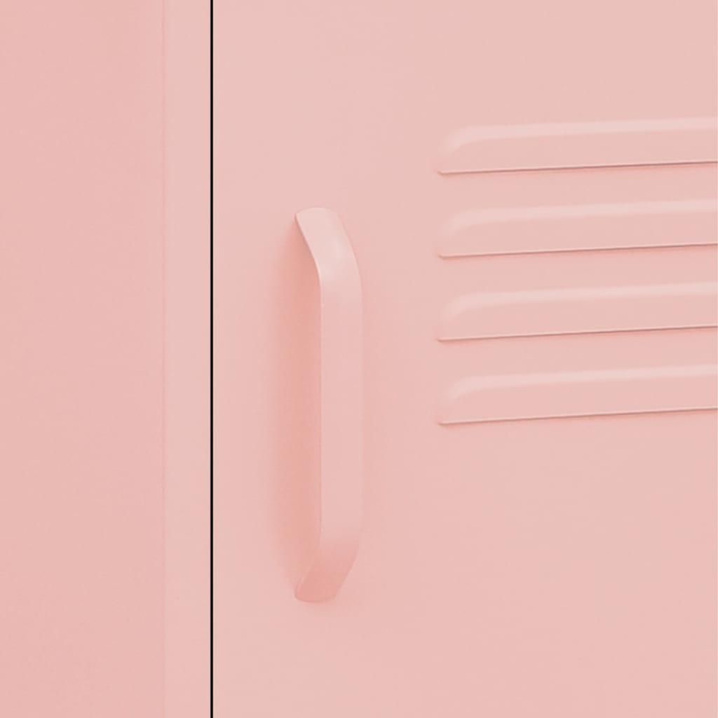 Comodini 2 pz Rosa 35x35x51 cm in Acciaio