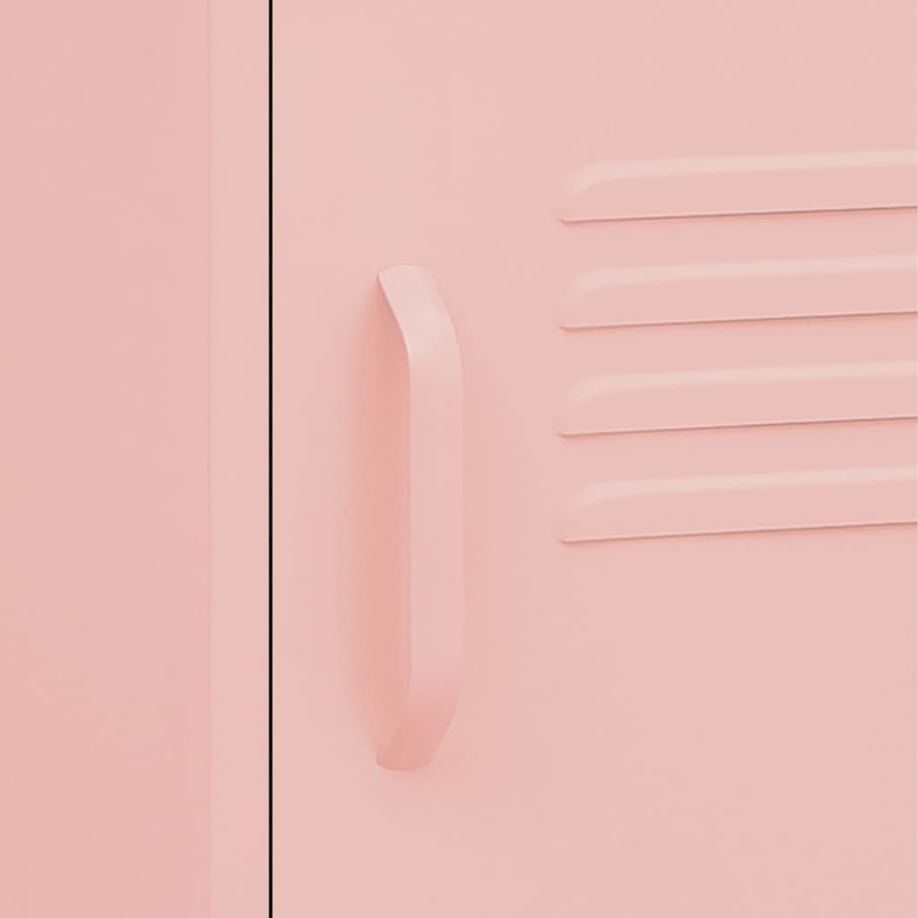 Comodini 2 pz Rosa 35x35x51 cm in Acciaio - homemem39