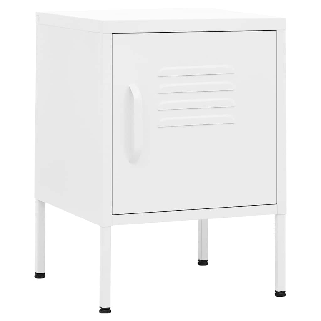 Comodini 2 pz Bianchi 35x35x51 cm in Acciaio