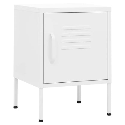Comodini 2 pz Bianchi 35x35x51 cm in Acciaio