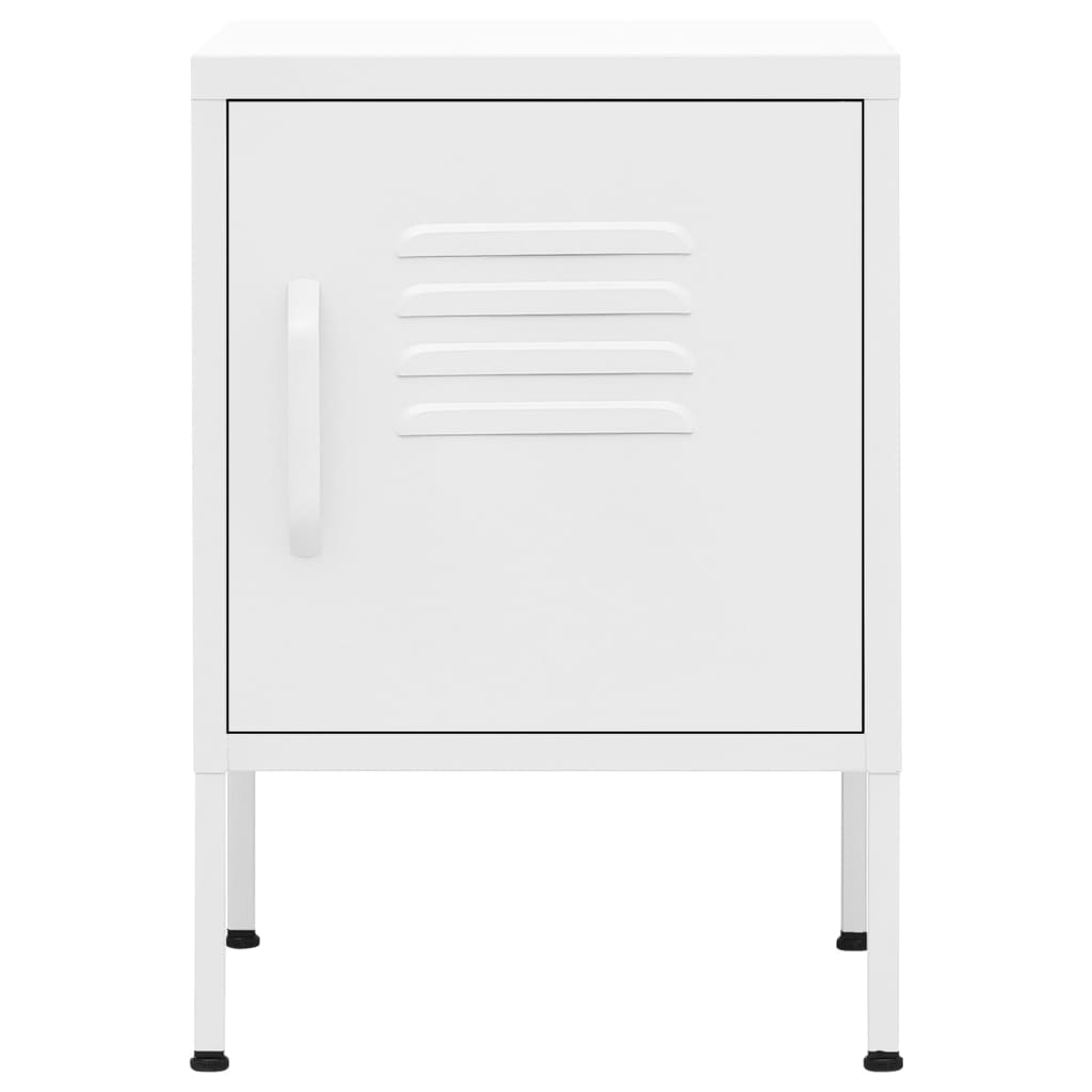 Comodini 2 pz Bianchi 35x35x51 cm in Acciaio | homemem39