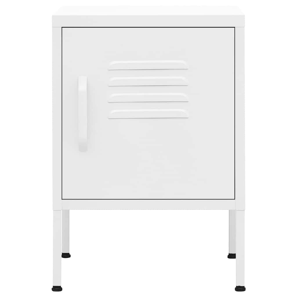 Comodini 2 pz Bianchi 35x35x51 cm in Acciaio
