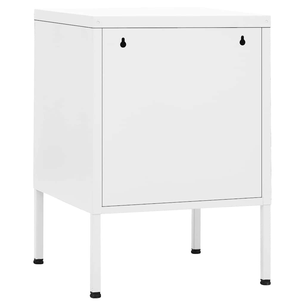 Comodini 2 pz Bianchi 35x35x51 cm in Acciaio