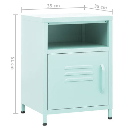 Comodini 2 pz Menta 35x35x51 cm in Acciaio