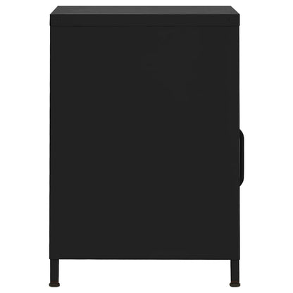 Comodini 2 pz Neri 35x35x51 cm in Acciaio