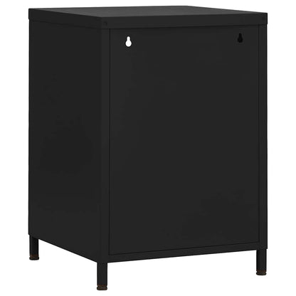 Comodini 2 pz Neri 35x35x51 cm in Acciaio