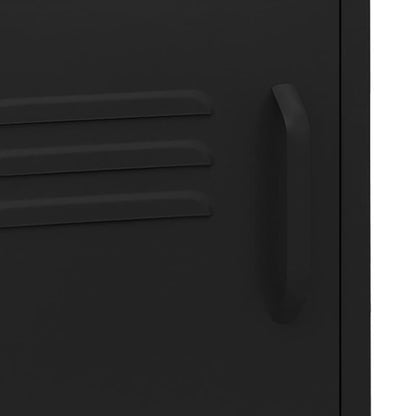 Comodini 2 pz Neri 35x35x51 cm in Acciaio - homemem39