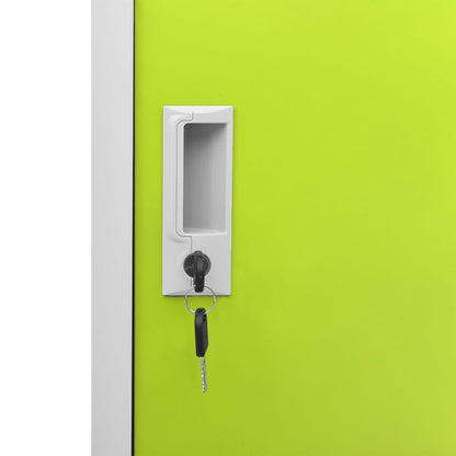 Armadietti Chiavi 2pz Grigio Chiaro Verde 90x45x92,5cm Acciaio - homemem39
