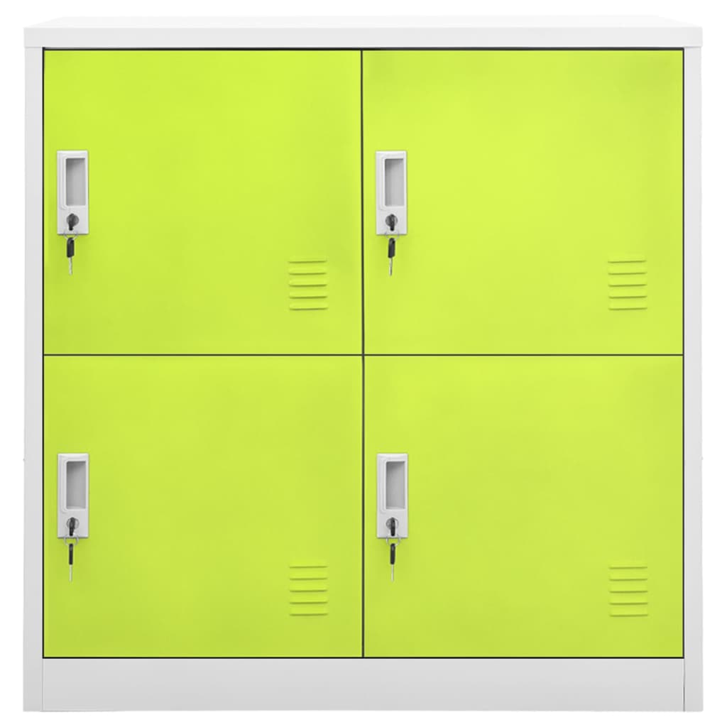 Armadietti Chiavi 5pz Grigio Chiaro Verde 90x45x92,5cm Acciaio | homemem39