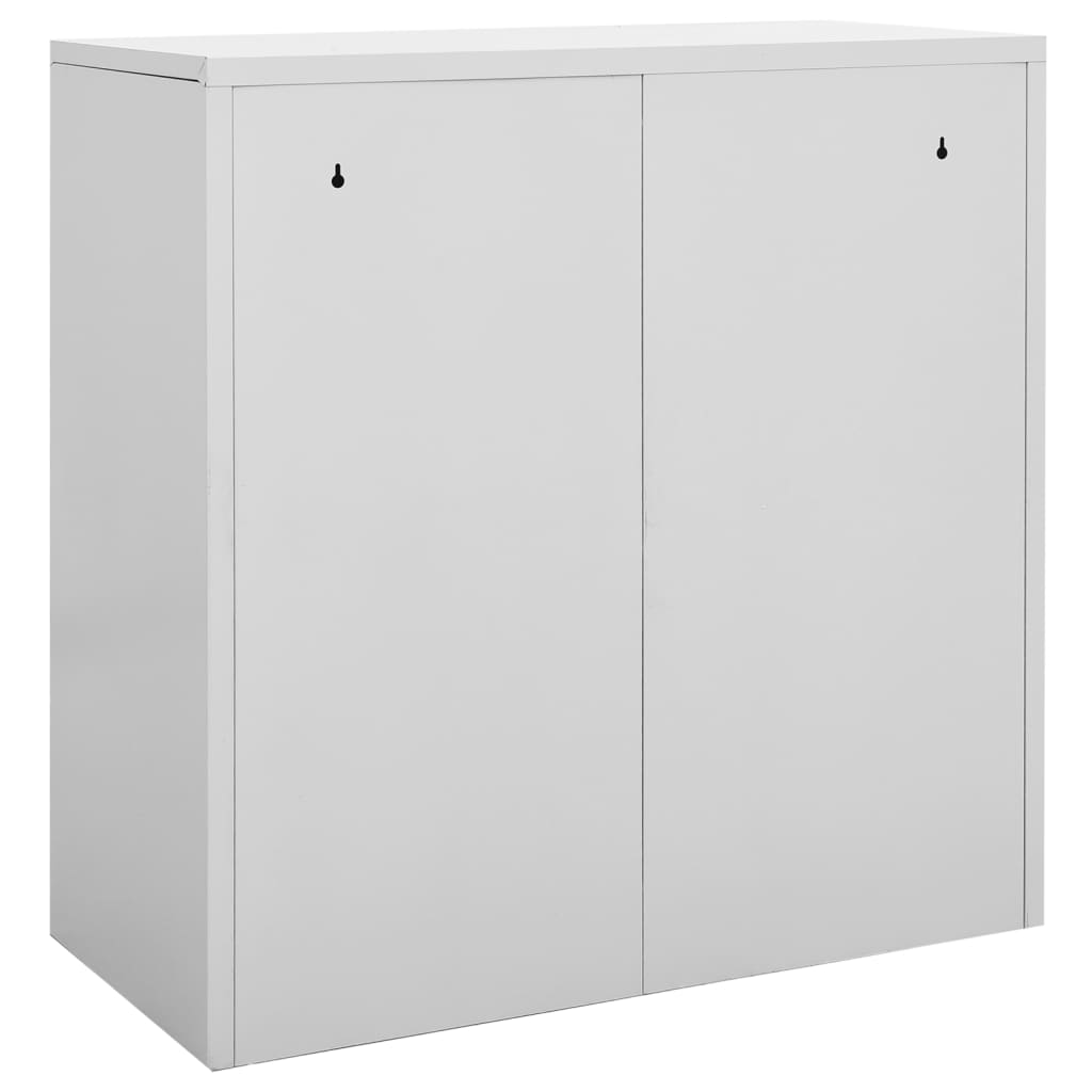 Armadietti con Chiave 2 pz Grigio Chiaro 90x45x92,5 cm Acciaio | homemem39
