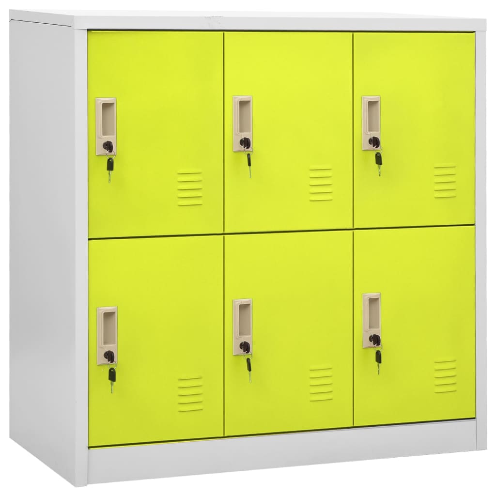 Armadietti Chiavi 2pz Grigio Chiaro Verde 90x45x92,5cm Acciaio | homemem39
