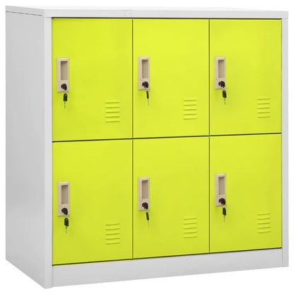 Armadietti Chiavi 2pz Grigio Chiaro Verde 90x45x92,5cm Acciaio | homemem39