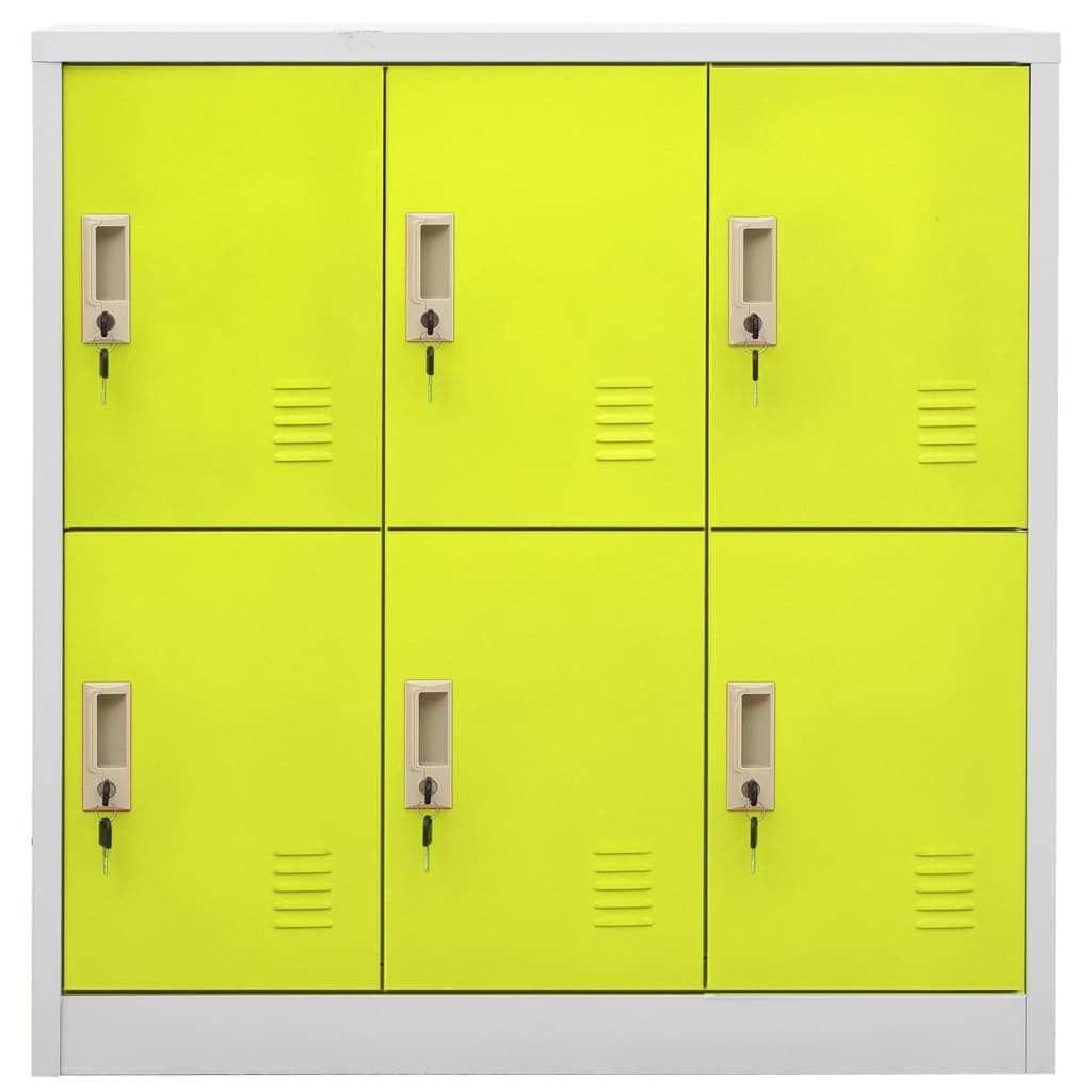 Armadietti Chiavi 2pz Grigio Chiaro Verde 90x45x92,5cm Acciaio - homemem39