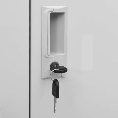 Armadietti con Chiave 5 pz Grigio Chiaro 90x45x92,5 cm Acciaio | homemem39