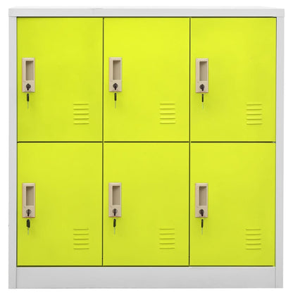 Armadietti Chiavi 5pz Grigio Chiaro Verde 90x45x92,5cm Acciaio - homemem39